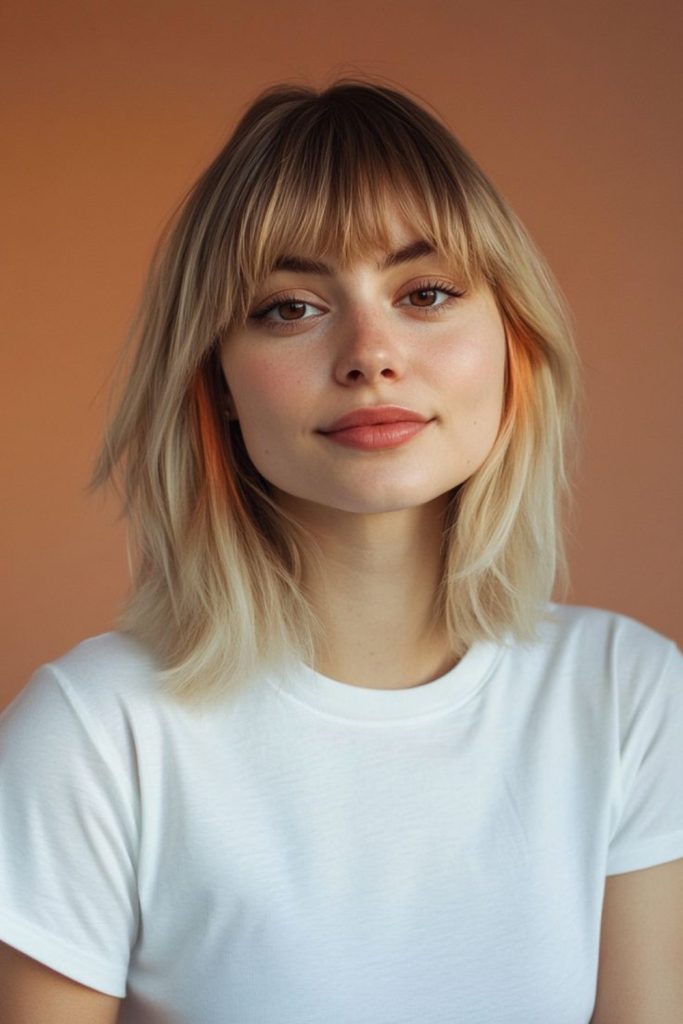 Straight Hair With Feathered Wispy Bangs