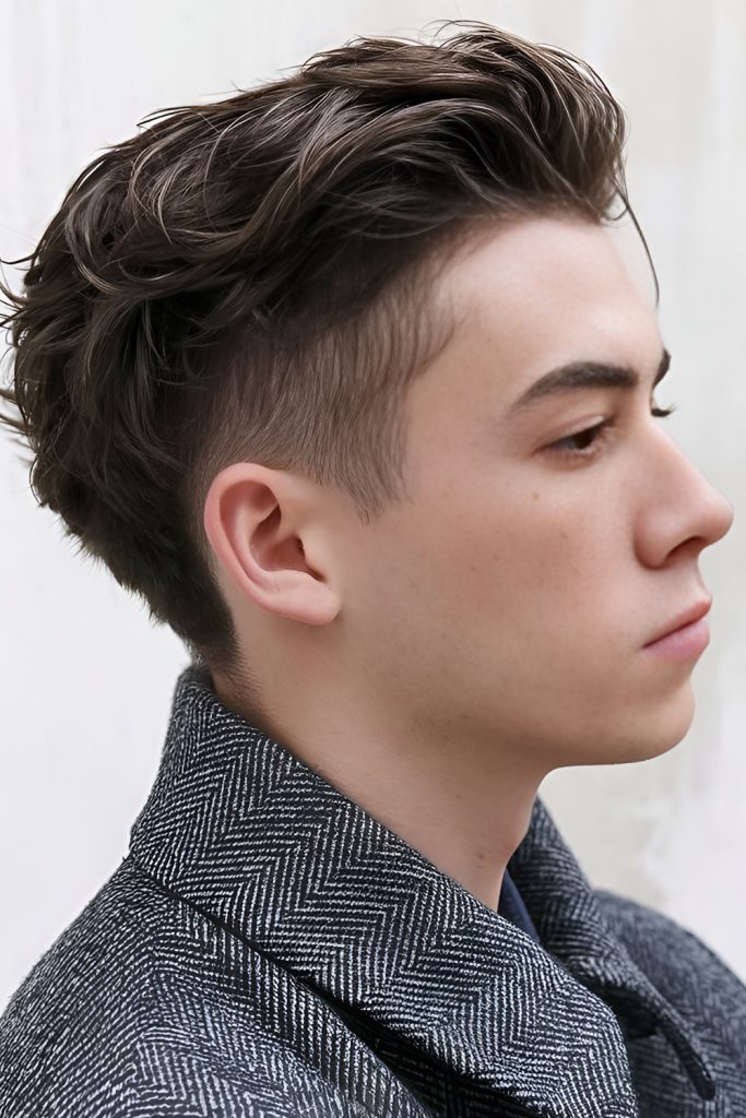 Textured Undercut with Medium Length Layers