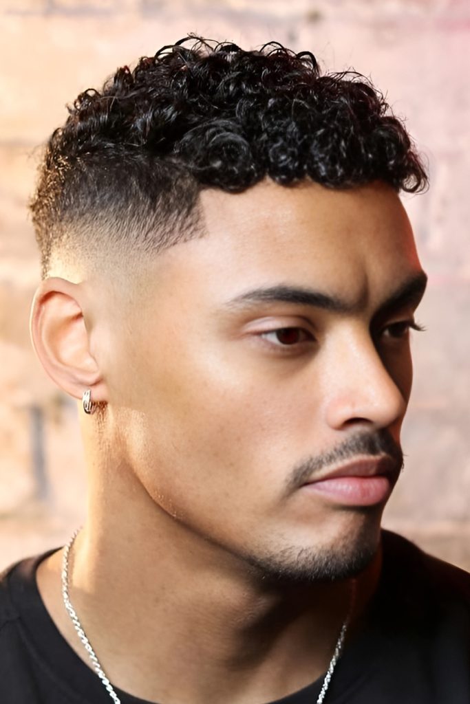 Tight Curl Buzz Fade