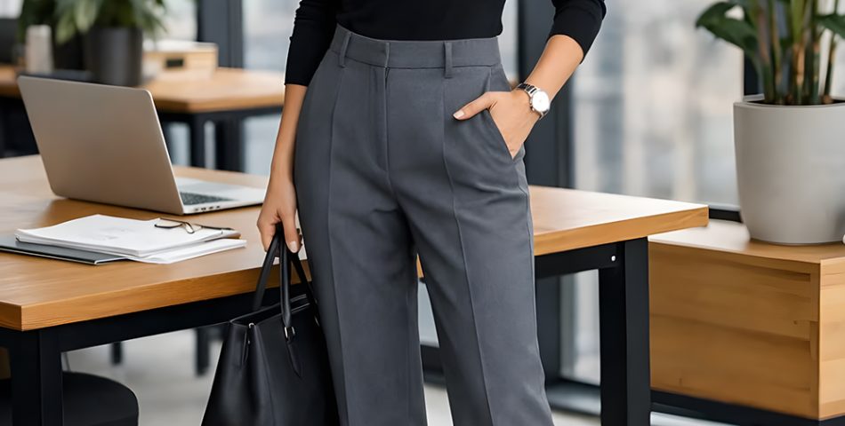 Turtleneck with Pleated Trousers
