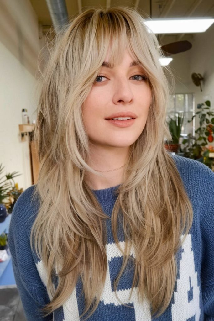 Wispy Bangs With Soft Layers and Movement