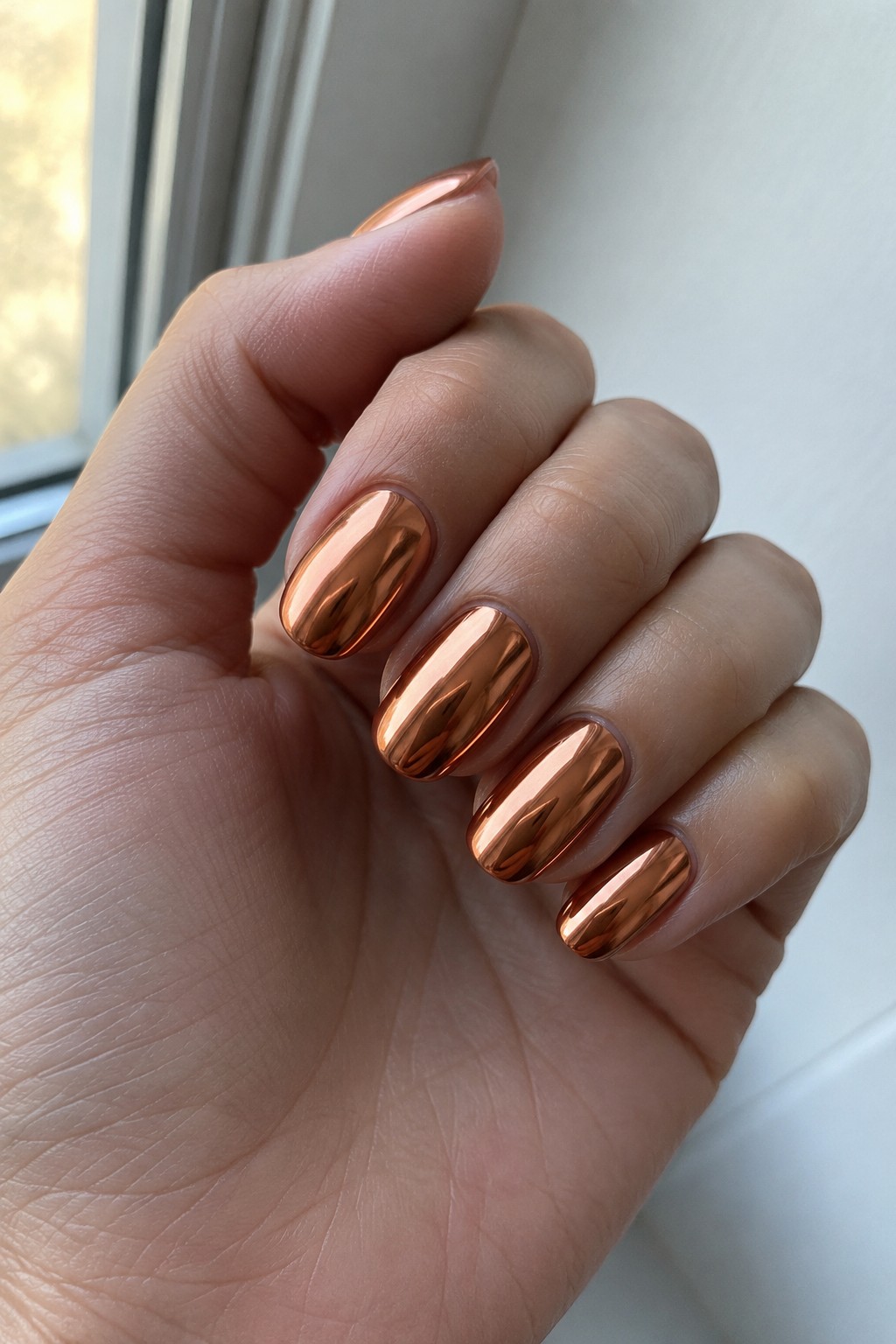 Copper Metallic fall nail color 2026