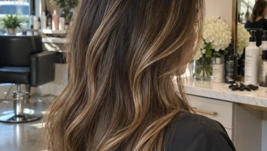Balayage vs highlights poster comparing two hair color techniques