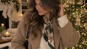 Christmas photo outfits poster with family holiday looks