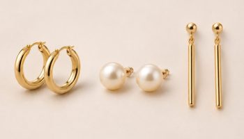 Hoops vs Studs vs Drop Earrings: side by side comparison poster