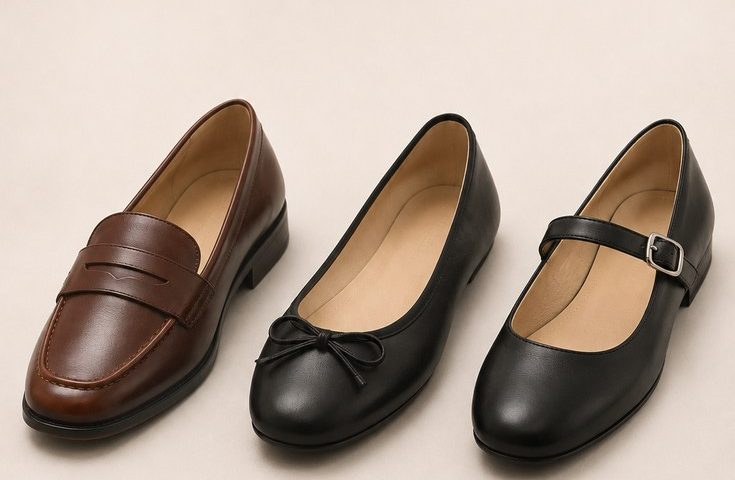 Loafers vs Ballet Flats vs Mary Janes: side by side comparison poster