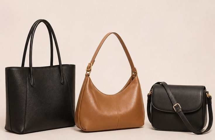 Tote vs Crossbody vs Shoulder Bag: side by side comparison poster