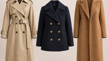 Trench vs Peacoat vs Wool Coat: side by side comparison poster