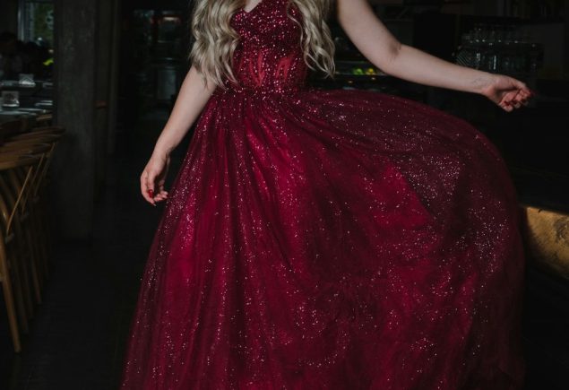 Red sequin dress, done right featured image