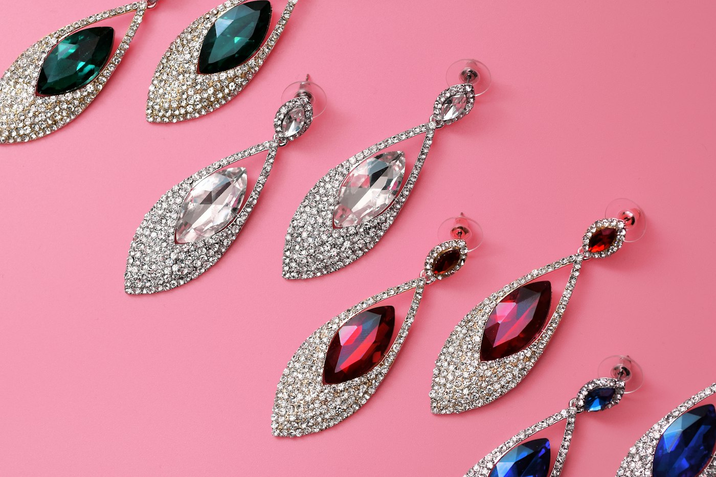 Pair of silver earrings