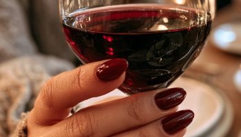 thanksgiving nails burgundy wine