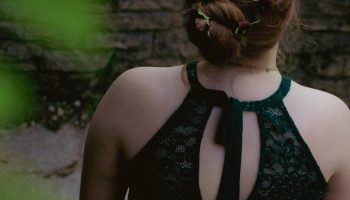 Elegant updo hairstyle idea for winter parties
