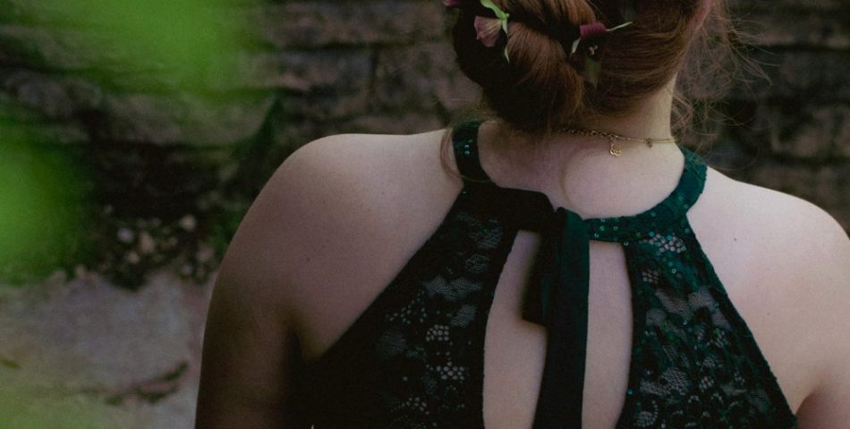 Elegant updo hairstyle idea for winter parties